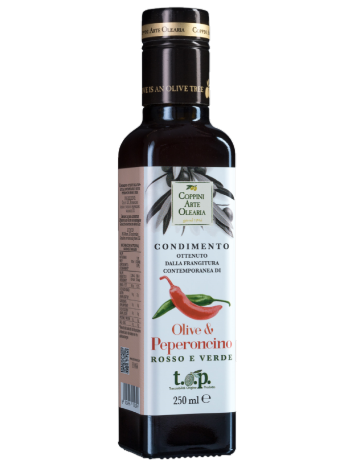 Condimento Olio Evo e Peperoncino da 250 ml di Coppini Arte Olearia