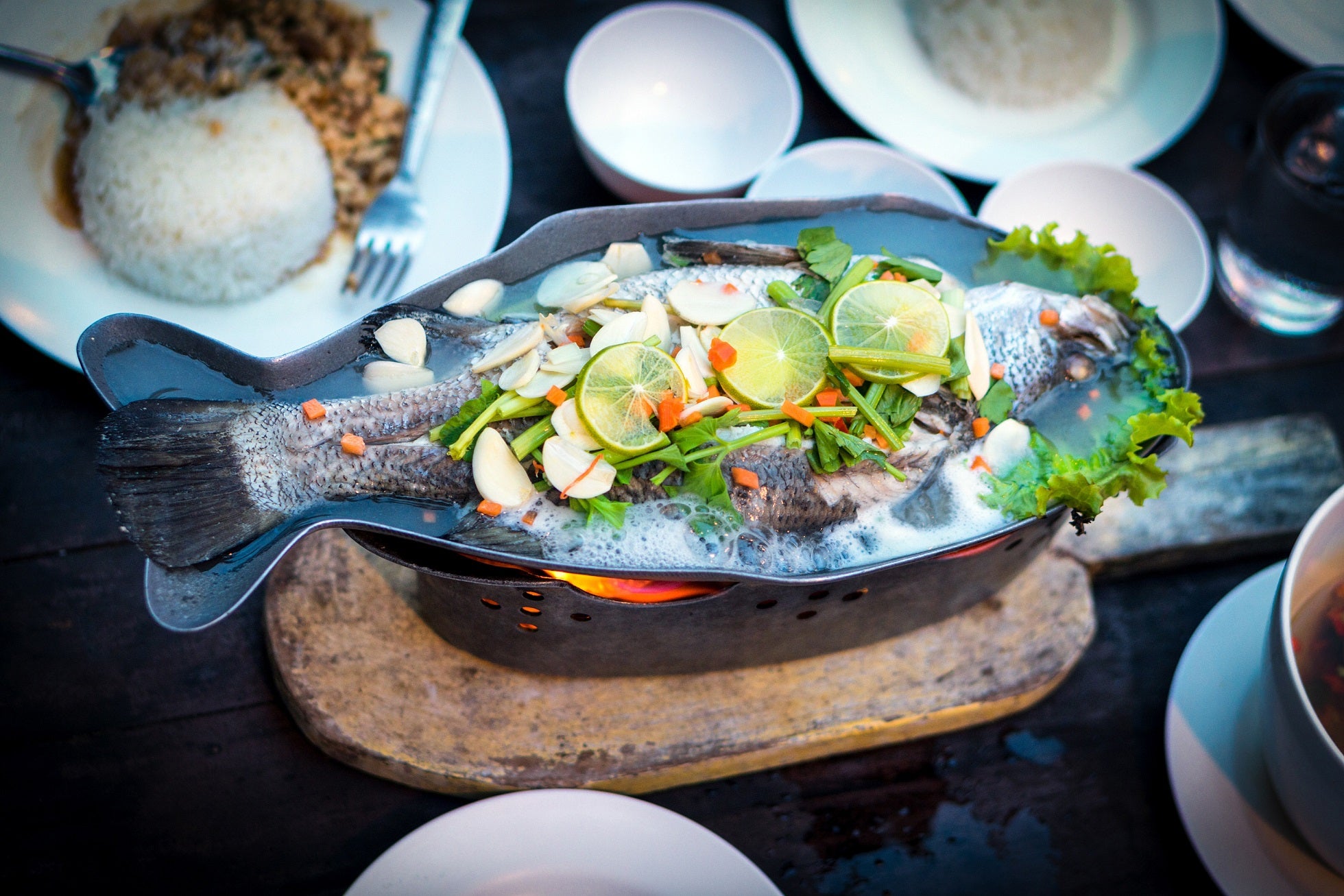 Branzino al forno con olio al limone - Coppini Arte Olearia