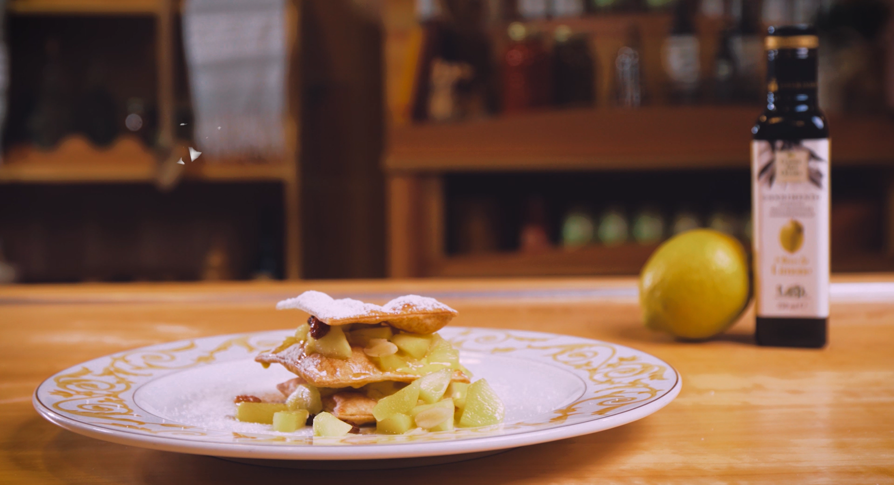 Millefoglie alle mele con olio al limone