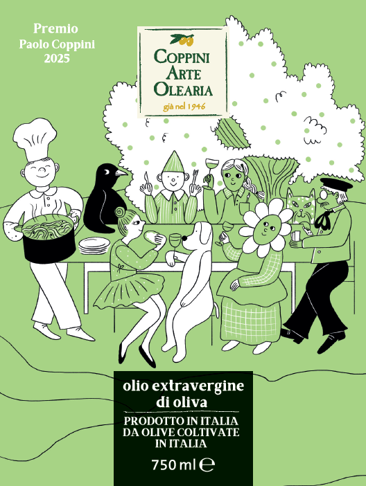 etichetta disegnata da Francesca Rizzato per il Premio Paolo Coppini 2025
